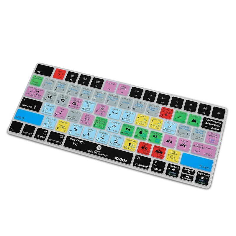 XSKN Magic Keyboard Premiere Pro Shortcuts Silicone Keyboard Cover Skin for 2015 Released Magic Keyboard A1644 MLA22LL/A (US Version) - Image 4